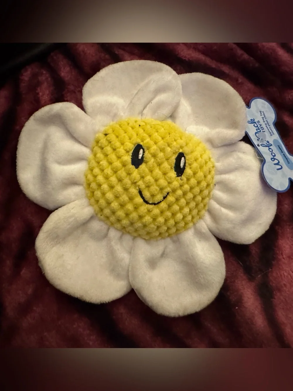 Woof Pack L Dog Toy NEW Oopsie Daisy plush crinkle & squeak Daisy flower toy
